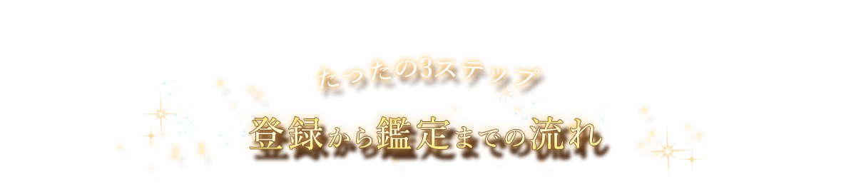 登録から鑑定までの流れ